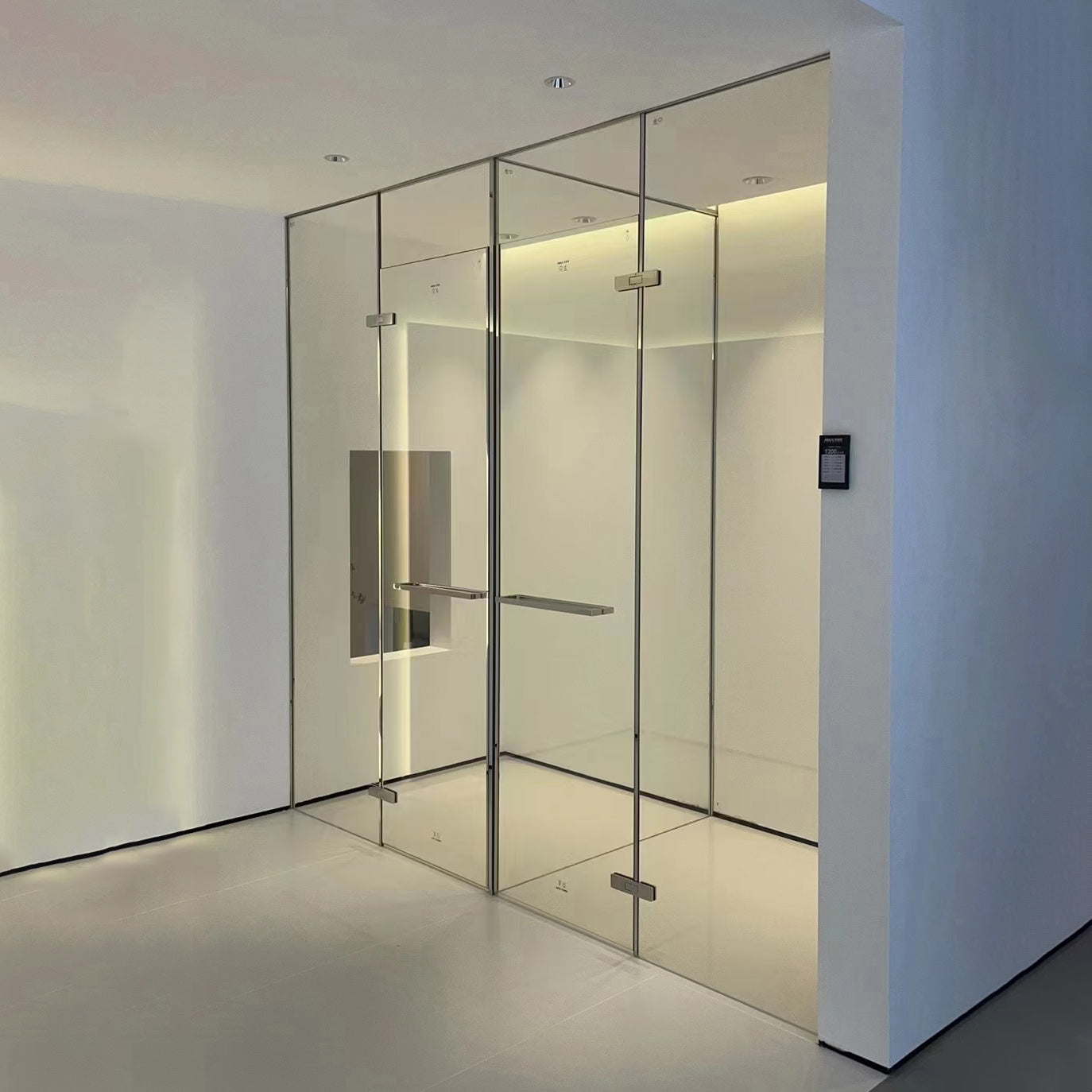 Slim Design Shower Partition Space Saving