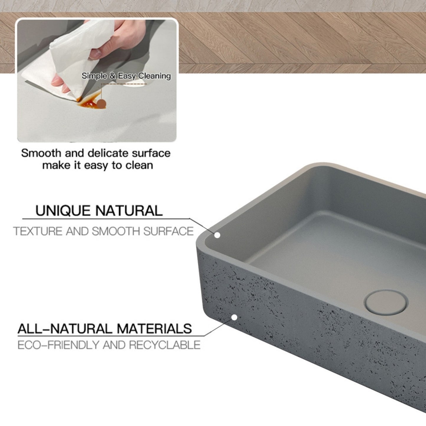 CS-011 Blanka Terrazzo Betono Lavujo