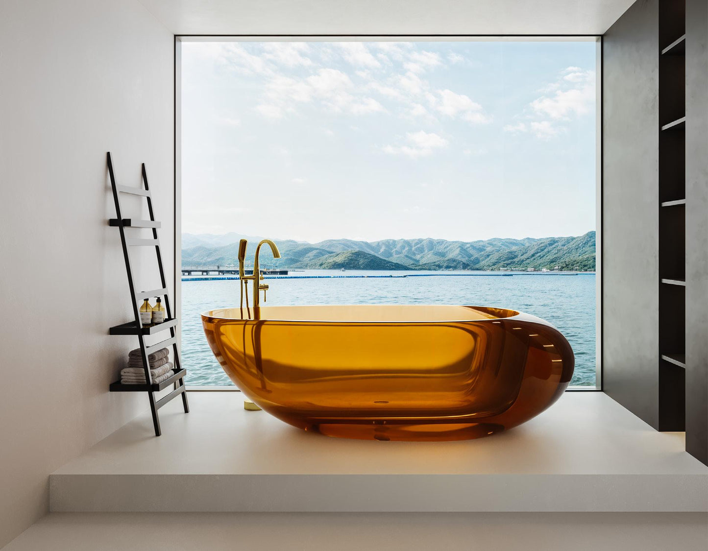 Alien Shape Crystal Resin Bathtub