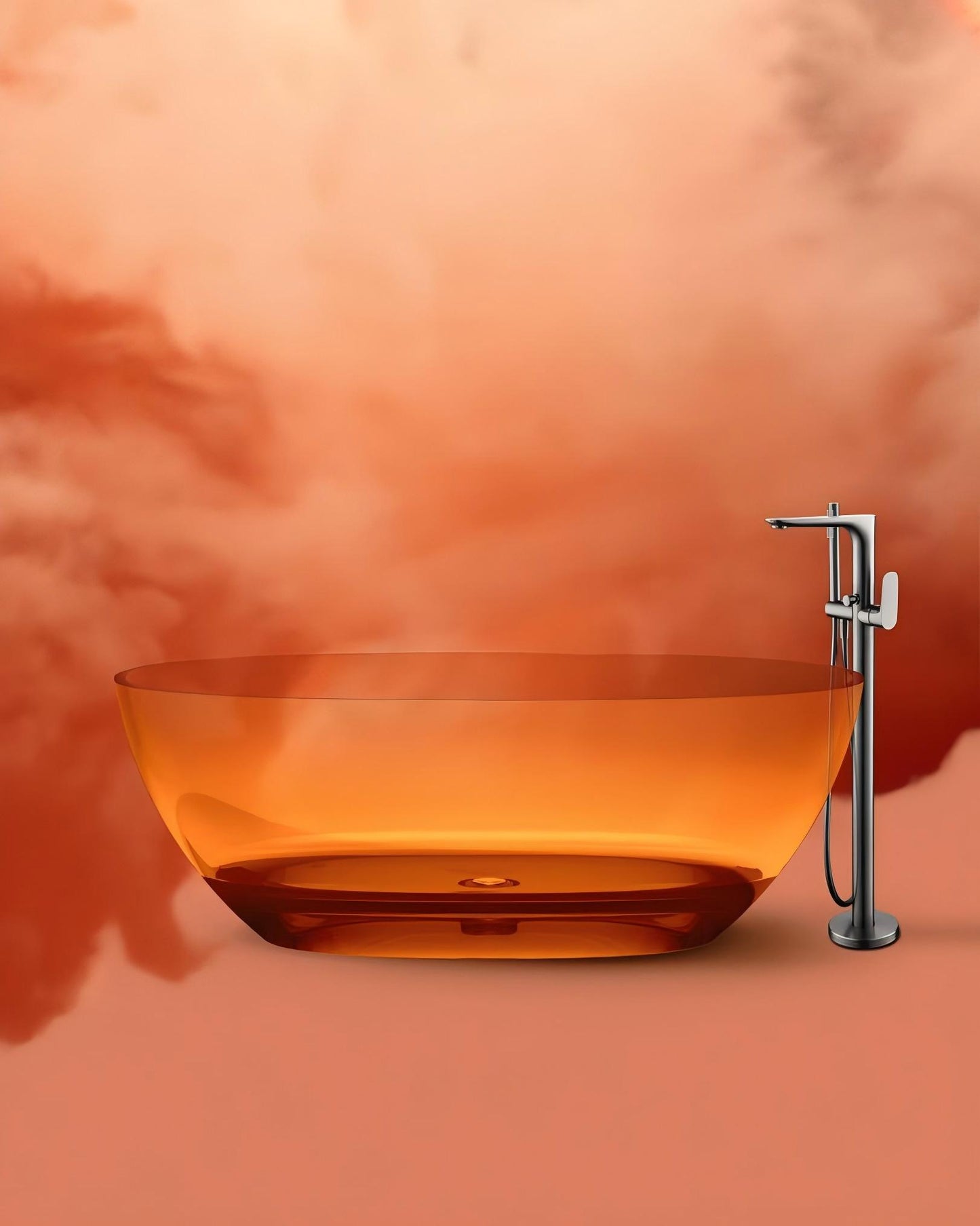 Semi-Transparent Crystal Resin Bathtub