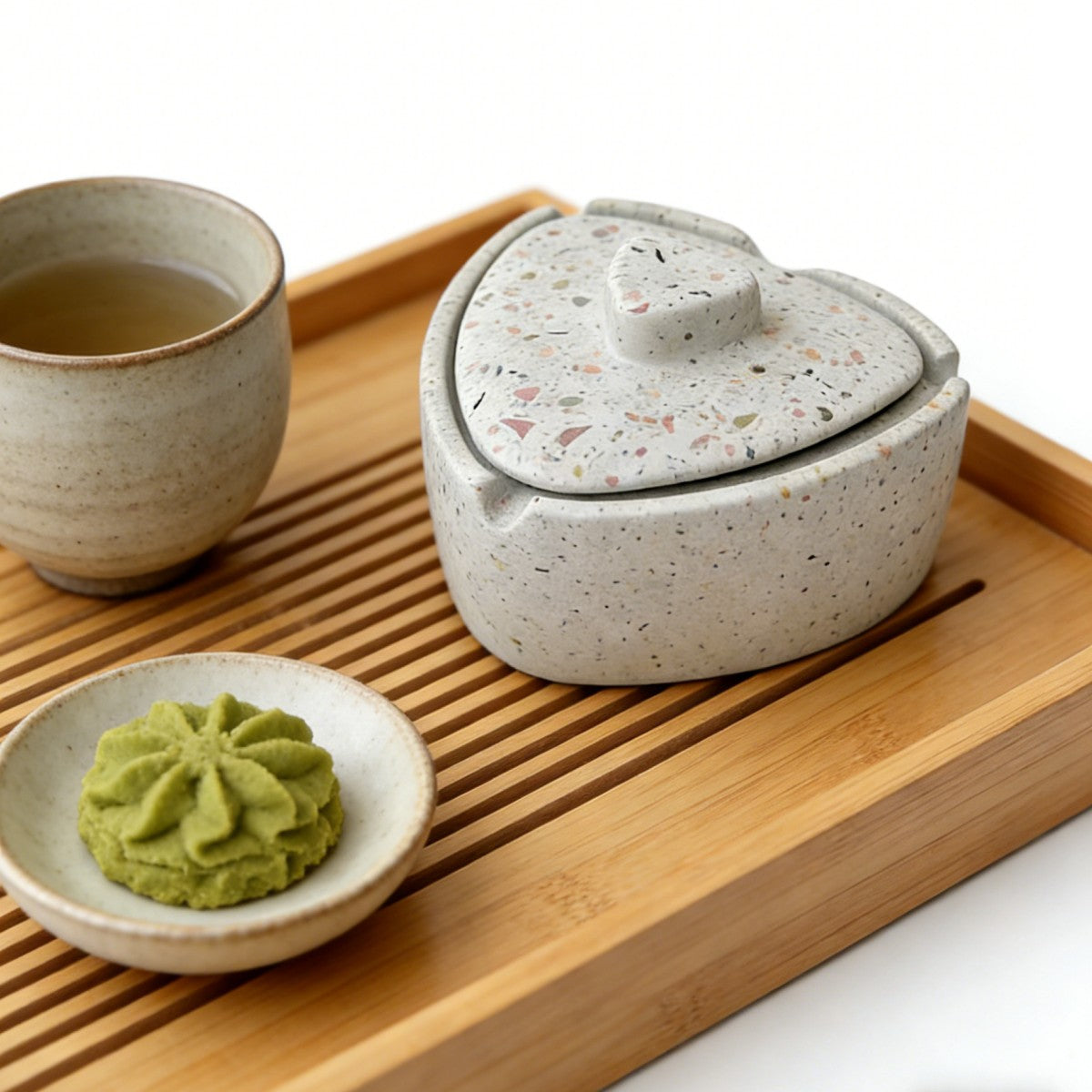 Terrazzo ashtray with lid