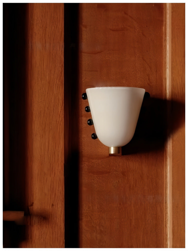 Vintage Green Glass Wall Sconce