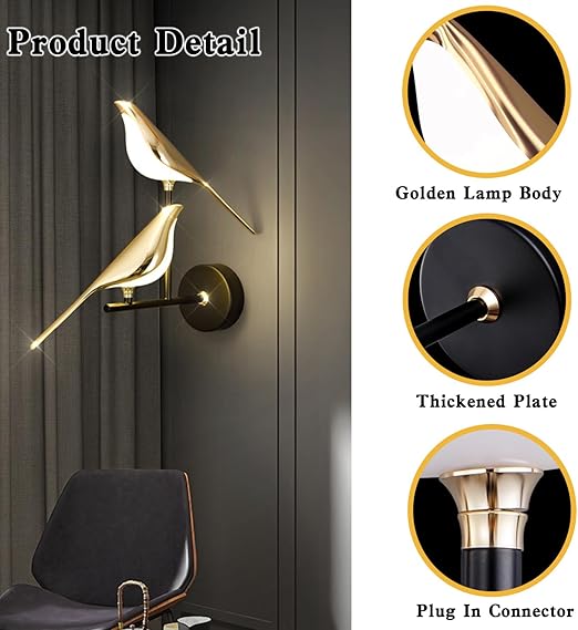 Nordic Retro Copper LED Wall Lamp