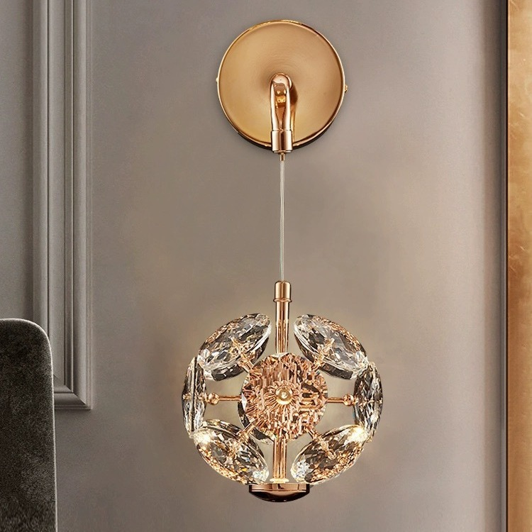 Luxury Crystal Stainless Steel Wall Lamps