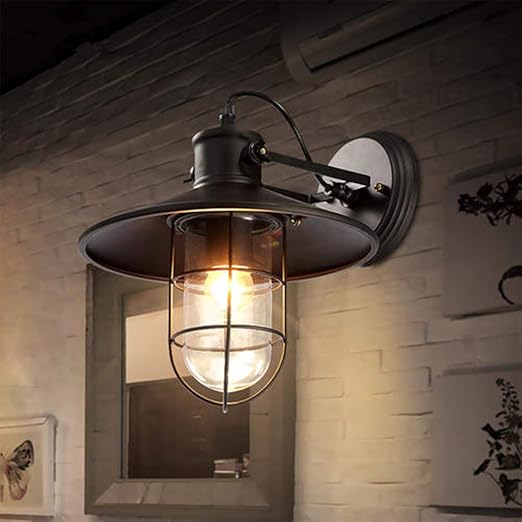Vintage Iron Industrial LED Wall Lamp
