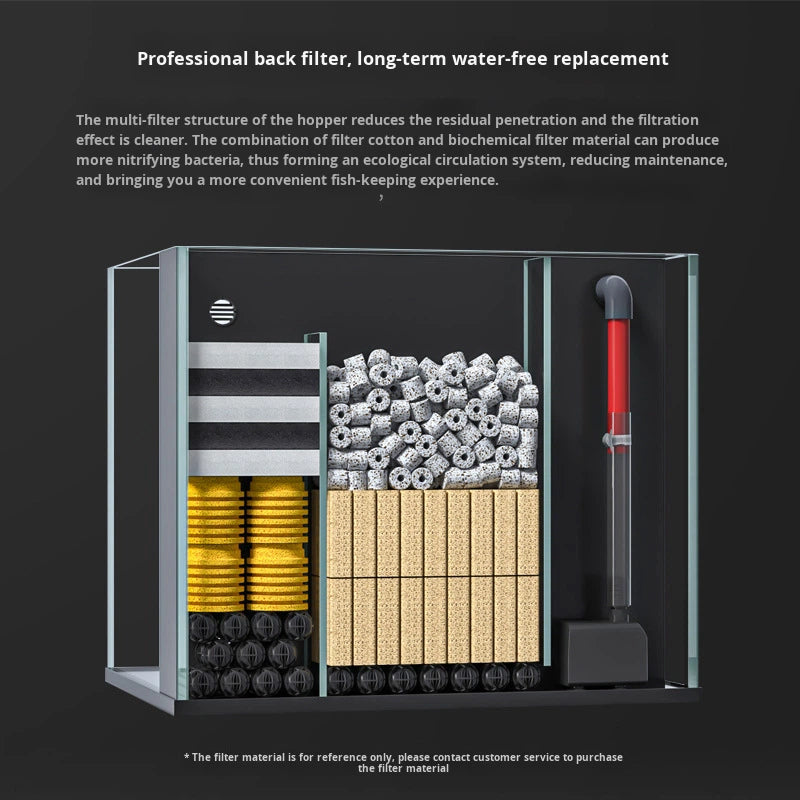 Modern Luxury Wood Glass Floor-standing Aquarium