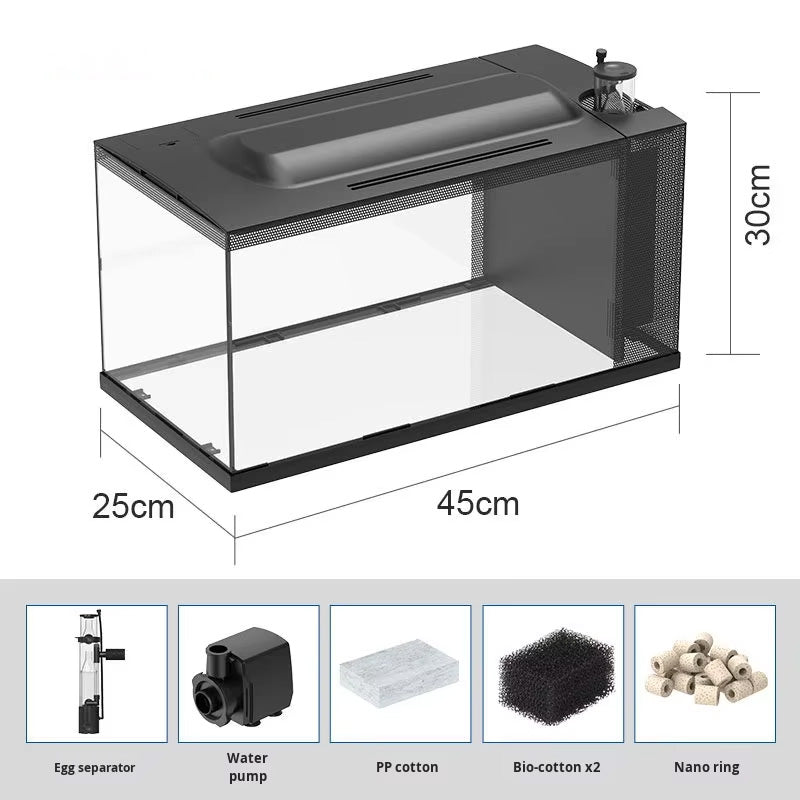 Mini LED Glass Marine Aquarium