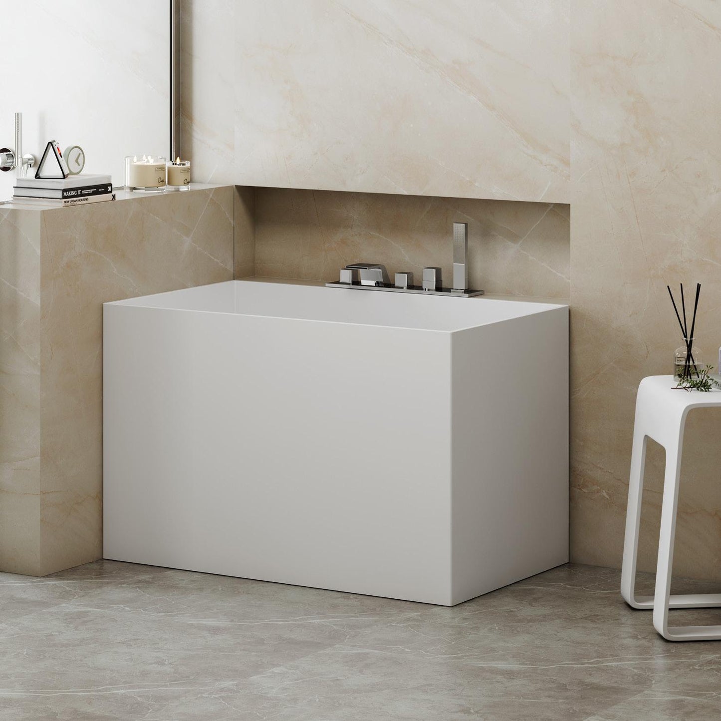 Embedded Artificial Stone Bathtub