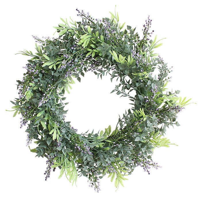 Simulated Wreath Of Eucalyptus Wreath Babysbreath