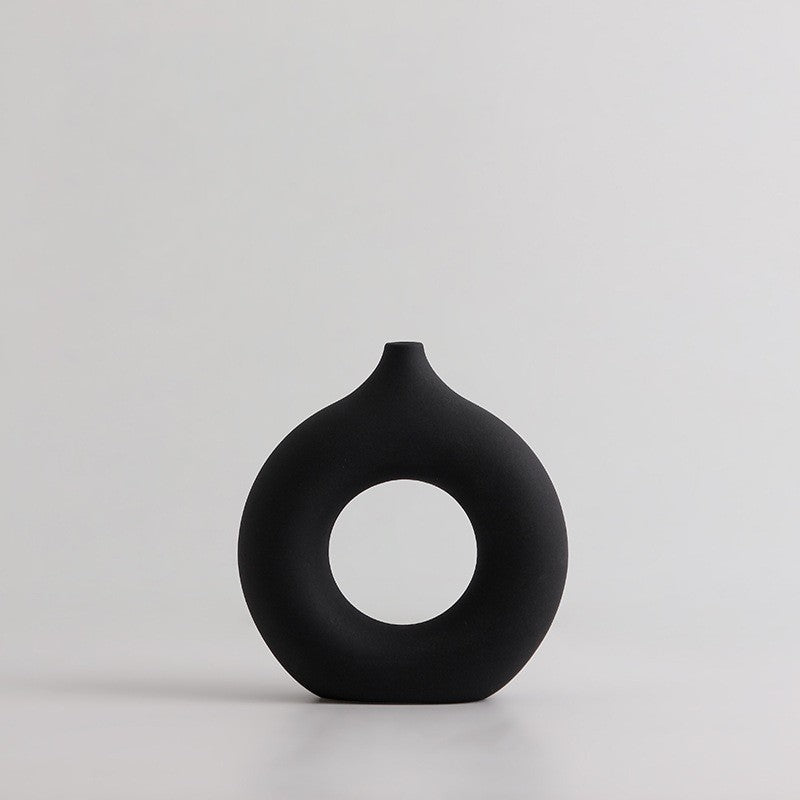 Cirklaj Ceramikaj Vazoj Ornamaĵoj