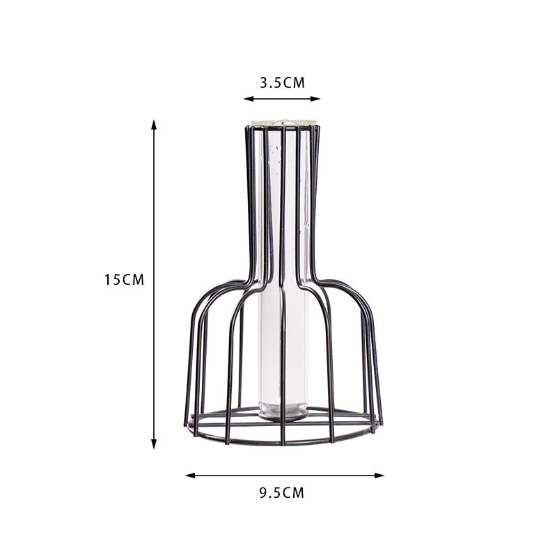 Metalaj Vitraj Vazoj Ornamaĵoj