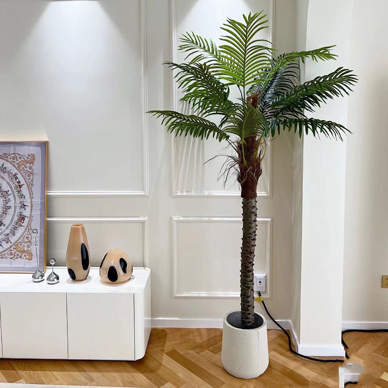 coconut palm potted Simulated Coconut Tree Decorative Potted Large Plants – LOVELIFE