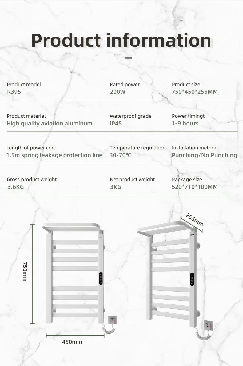 R395 Smart Electric Towel Rack