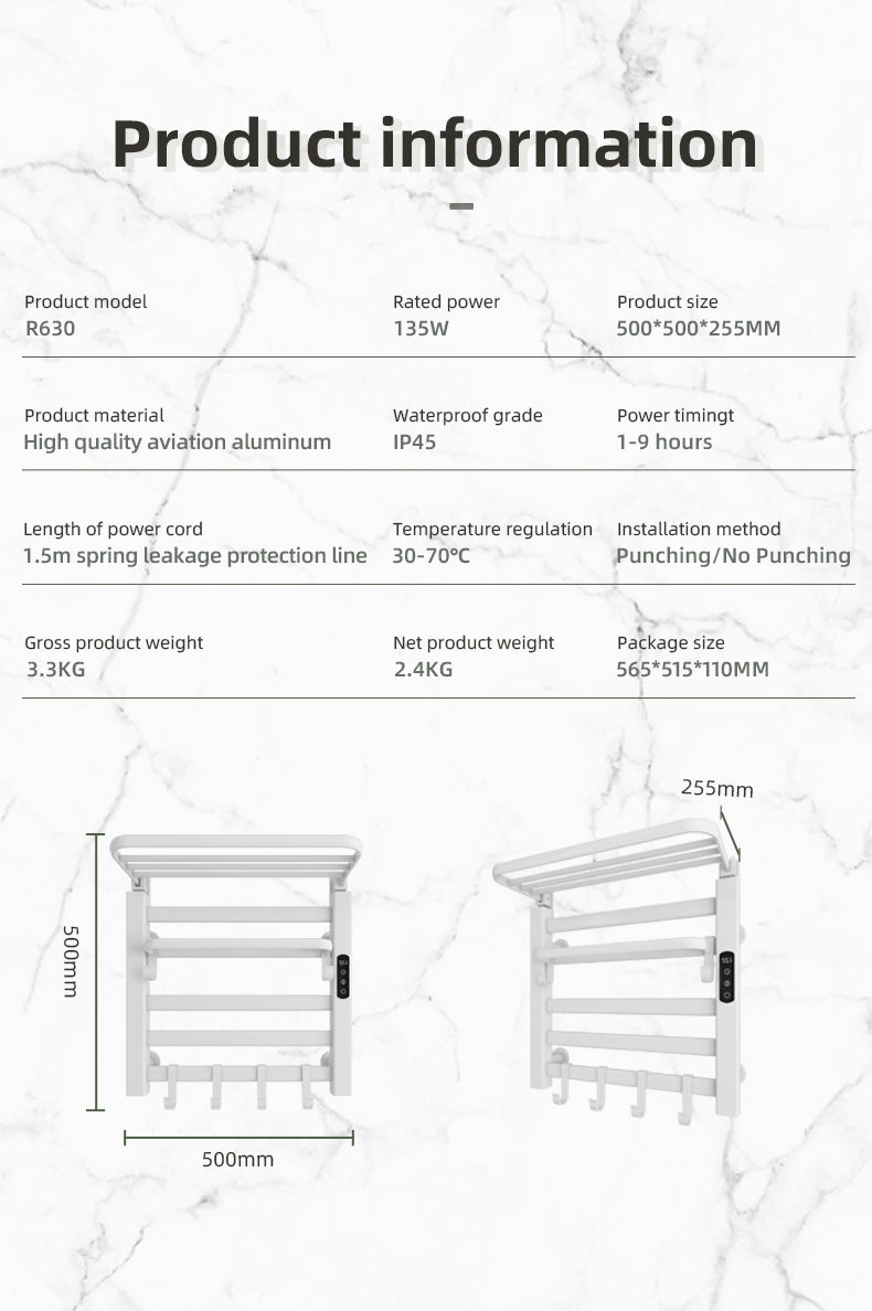 R630 Smart Electric Towel Rack