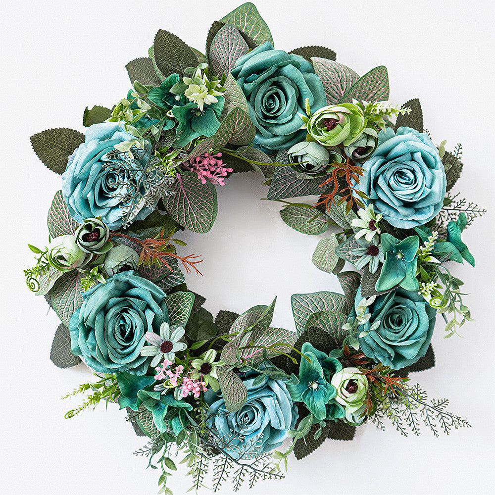 Simulated Rose Wreath Wall Decoration Wall Hanging