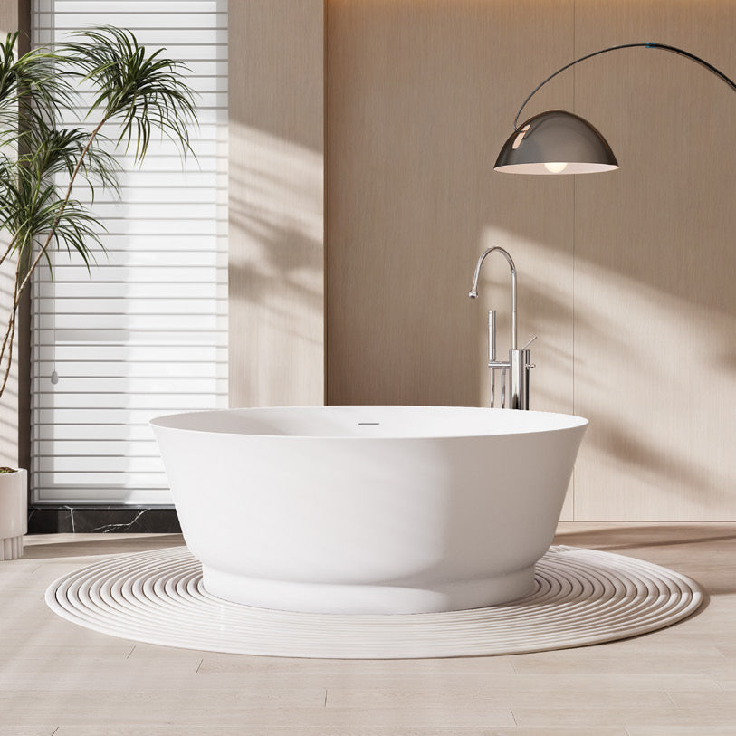 Round Wide Freestanding Solid Surface Bathtub 817