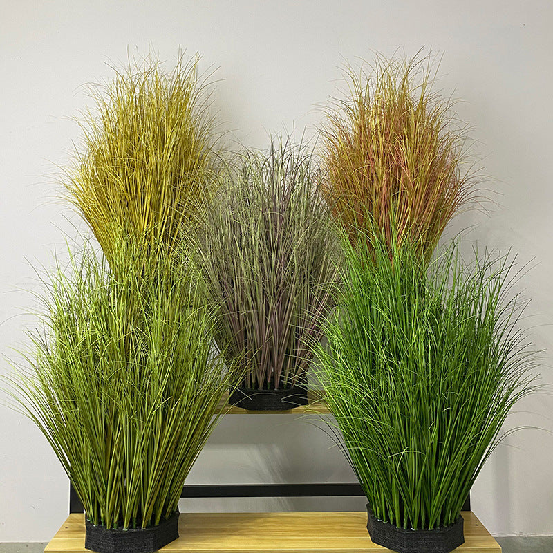 grassy indoor plants Simulated Reed Grass Indoor Soft Fake Green Plants – LOVELIFE