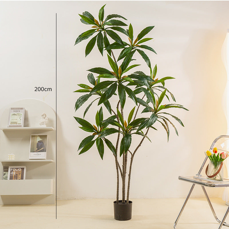 Simulated Green Plant Velvet Potted Plant