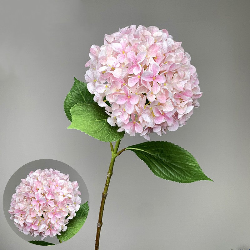 Simulated Hydrangea With Long Branches And Four Leaves