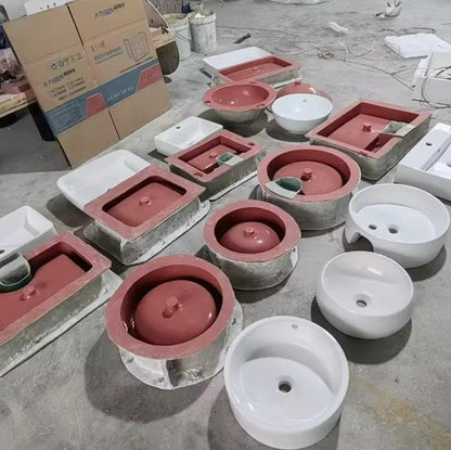 Silicone Washbasin Mold for Concrete & Resin Ceramic Sink Casting
