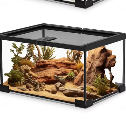 Full Glass Sides Custom Black Reptile Terrarium