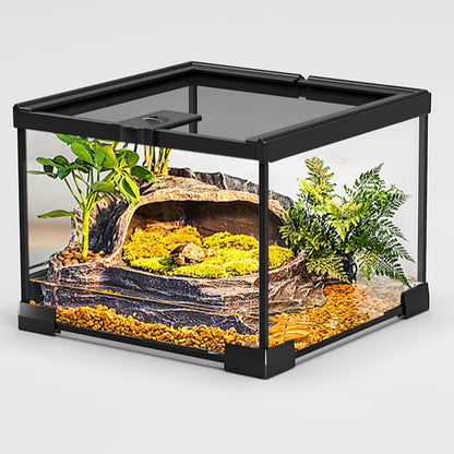 Full Glass Sides Custom Black Reptile Terrarium