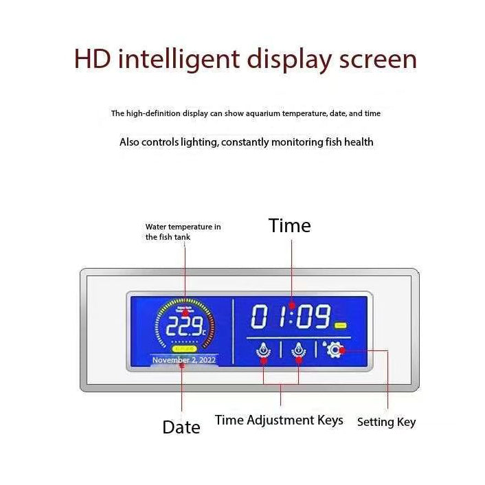 Eco-Friendly Wall-Mounted Ultra Clear Glass Fish Tank