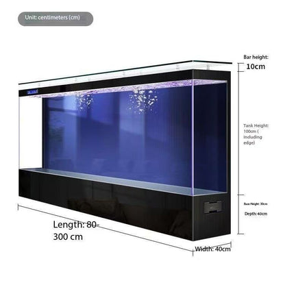 Eco-Friendly Wall-Mounted Ultra Clear Glass Fish Tank
