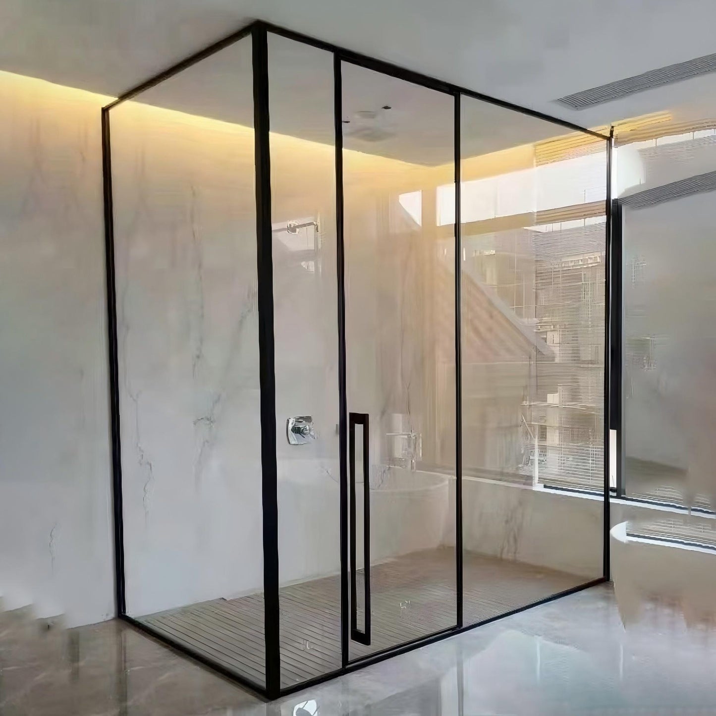 Adjustable Sliding Shower Door Track System