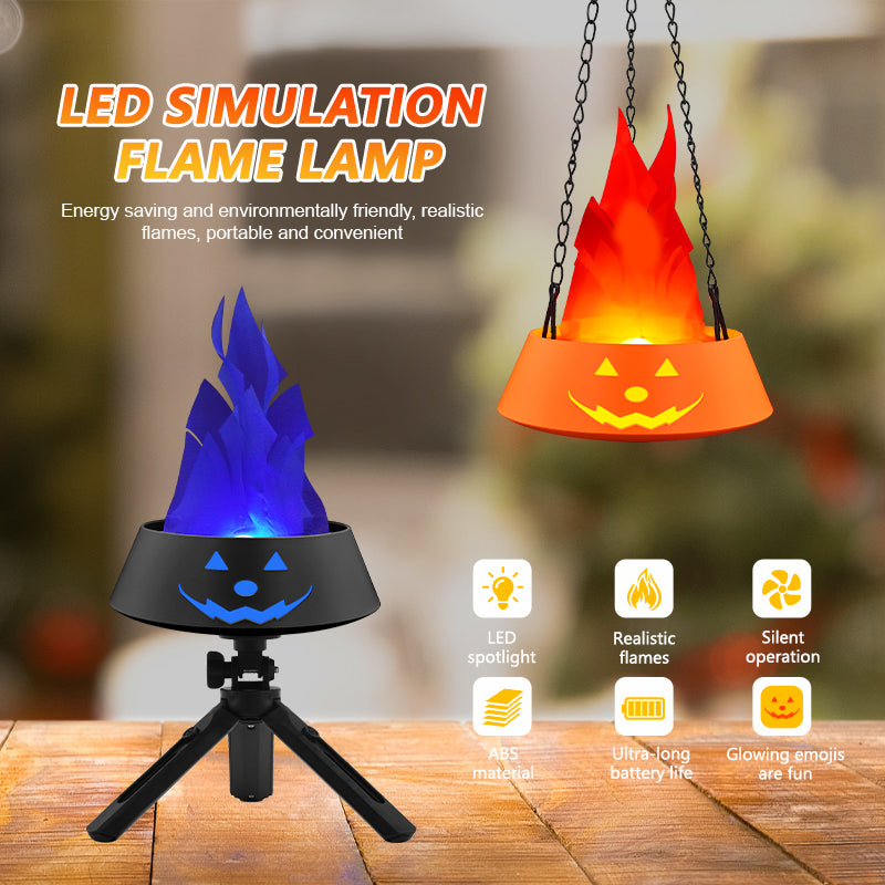 HZ-K02 Simulation Pumpkin Flame Lamp (Rechargeable)