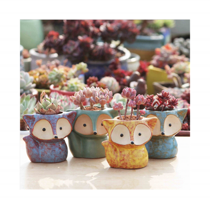 Fox Shape Ceramic Mini Flower Vase