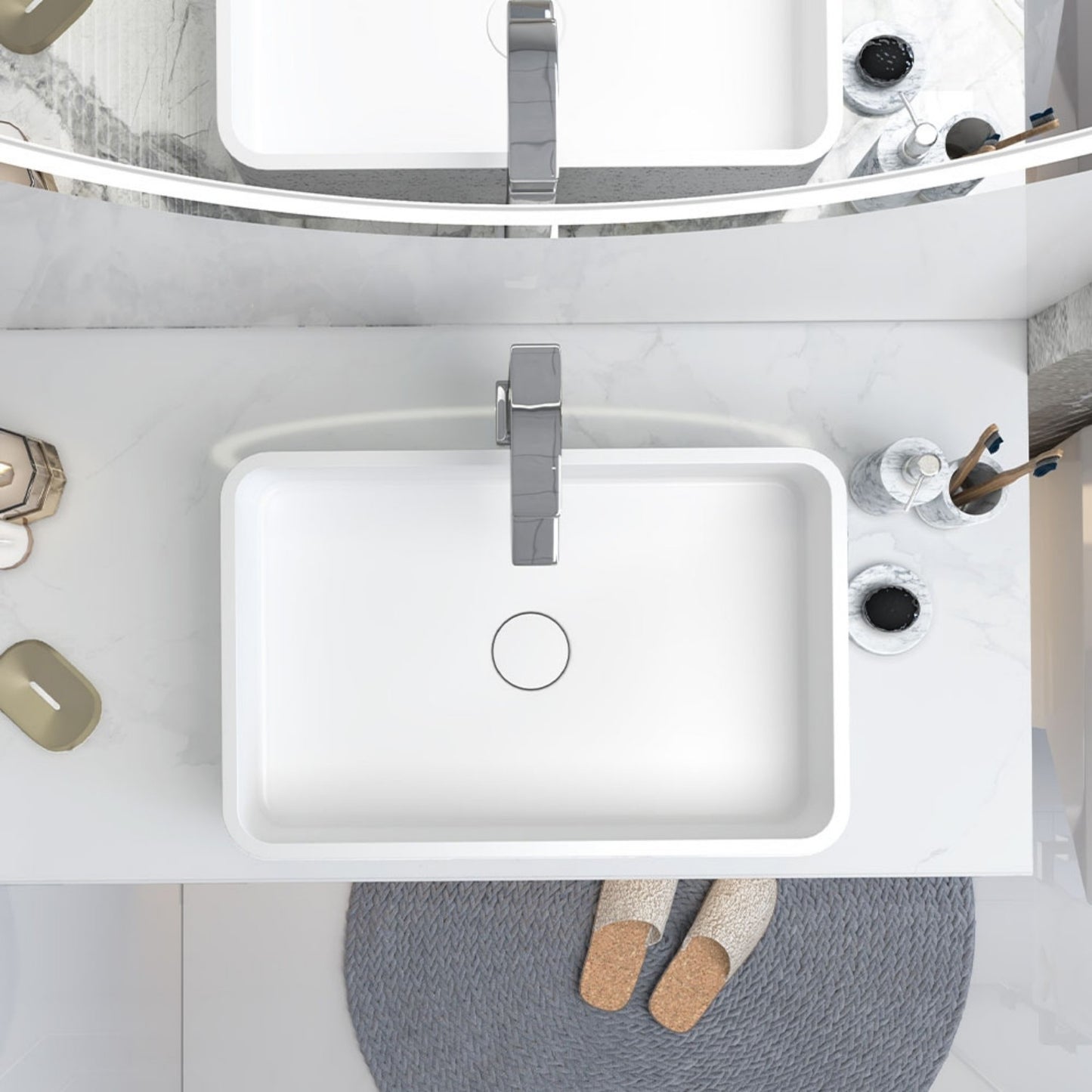 CS-011 Blanka Terrazzo Betono Lavujo