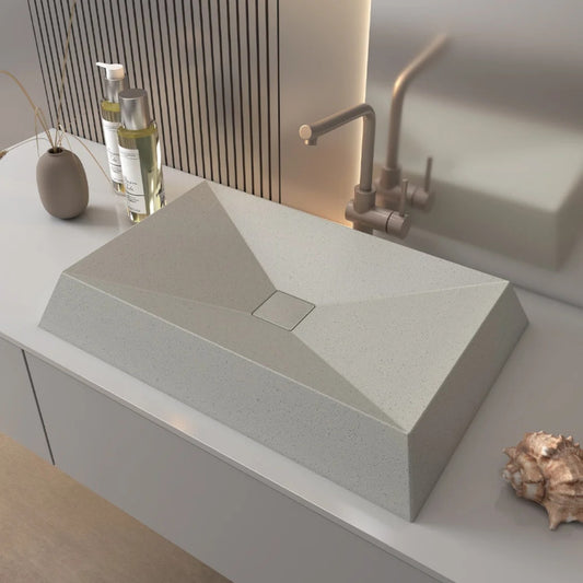 Grey Cement Basin for Hotel Bathroom