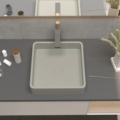 CS-011 Белый терраццо, бетонный умывальник