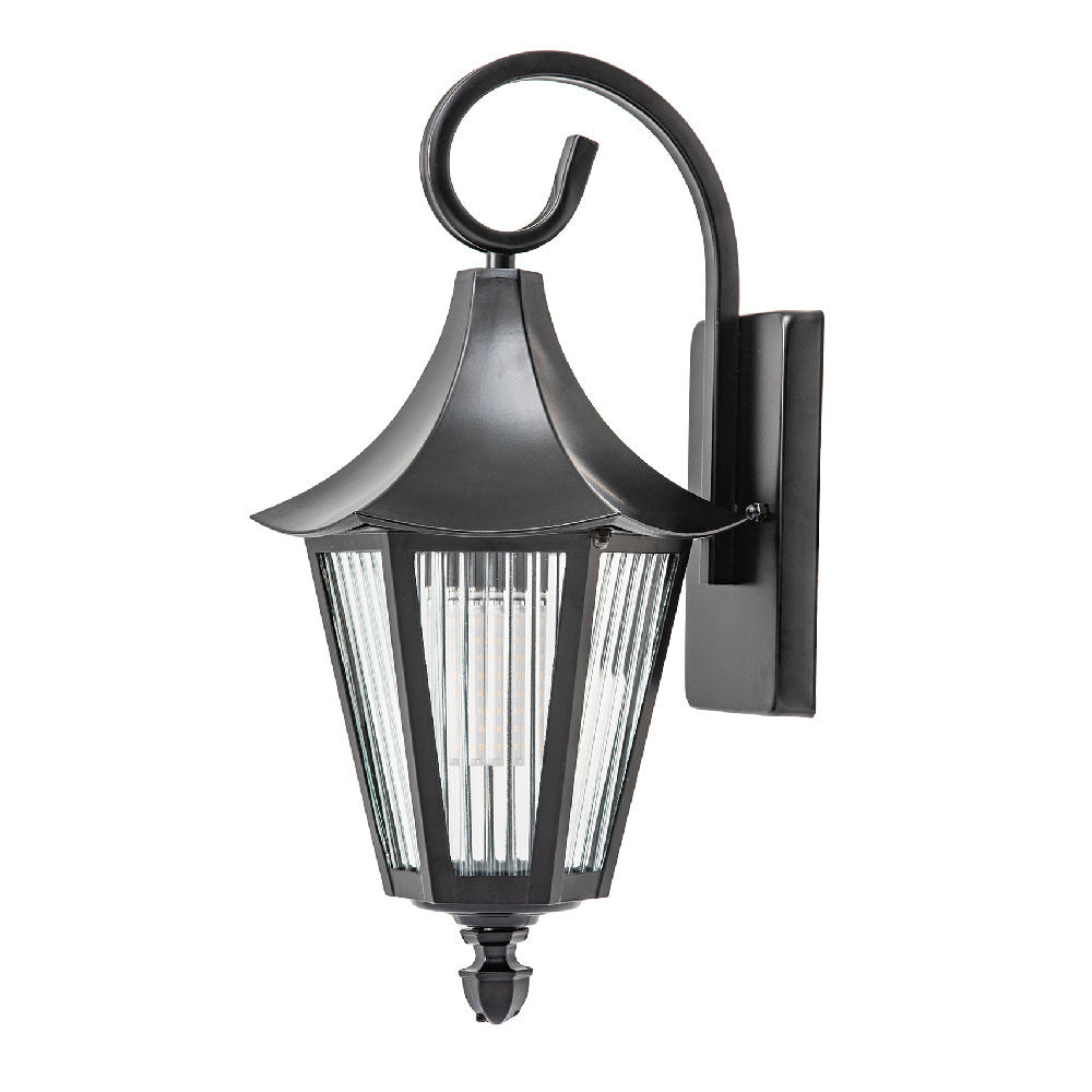 Black Outdoor Wall Lantern, Durable Iron/Stainless Steel, Customizable