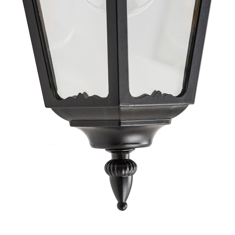 Black Outdoor Wall Lantern, Customizable Iron/Stainless Steel Fixture