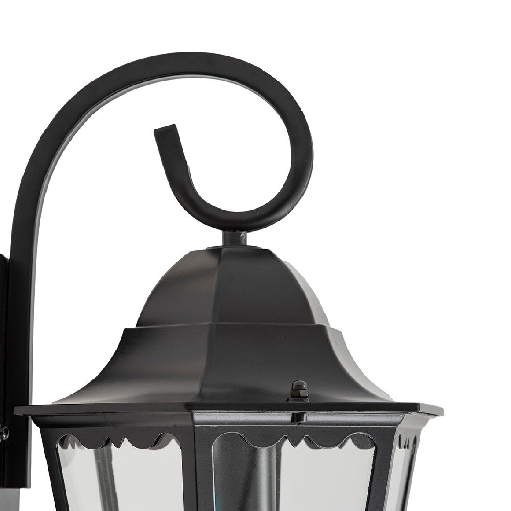 Black Outdoor Wall Lantern, Customizable Iron/Stainless Steel Fixture