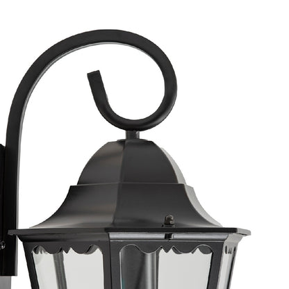 Black Outdoor Wall Lantern, Customizable Iron/Stainless Steel Fixture
