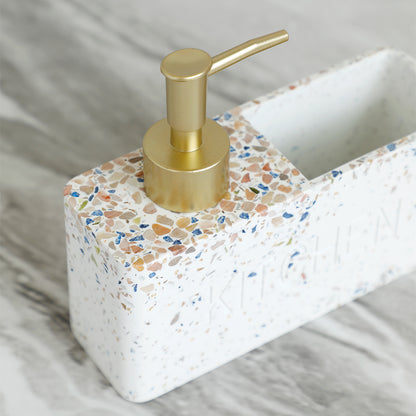 Дозатор мыла 2 в 1 «Терраццо-эффект»