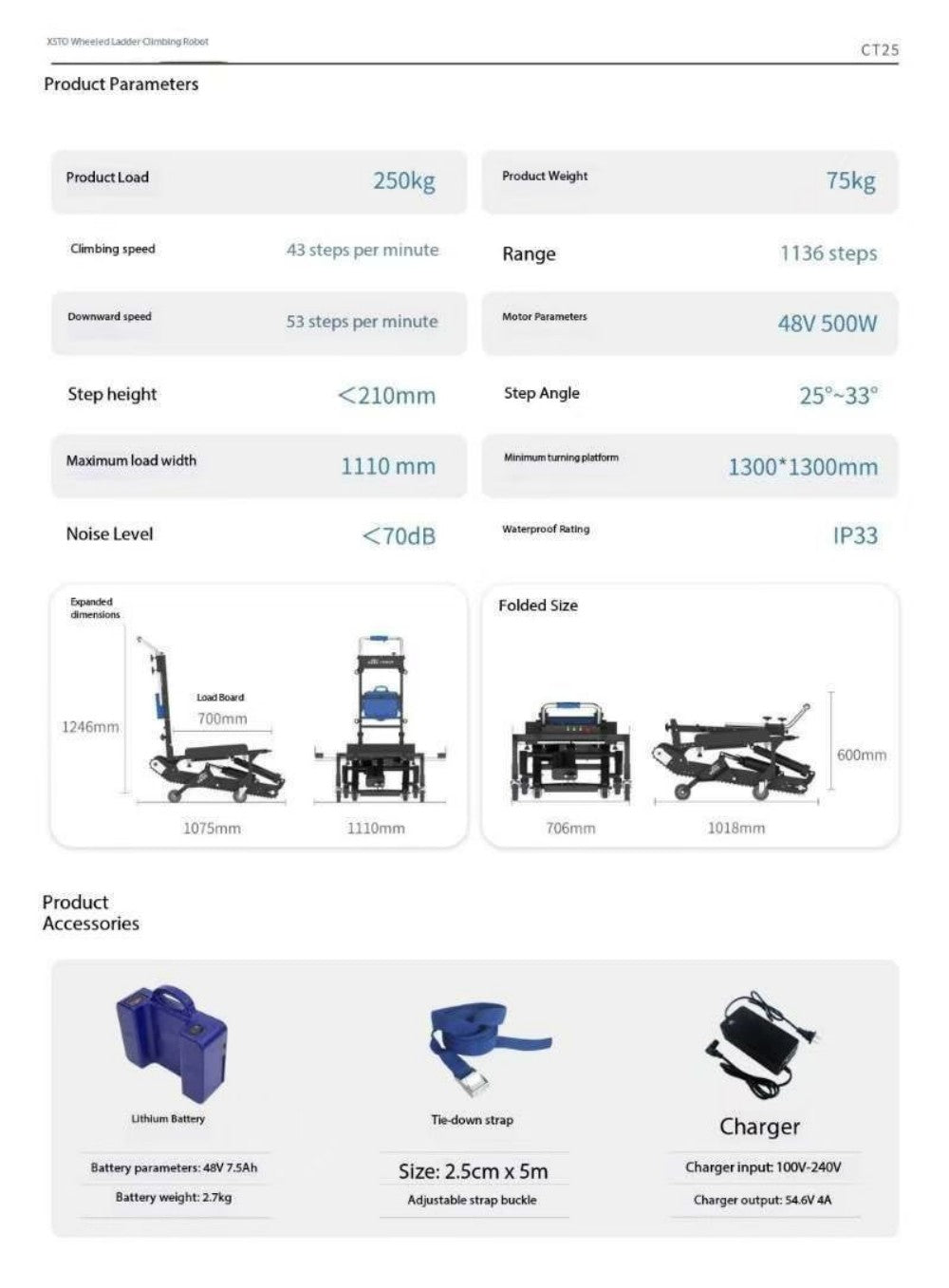 Electric Stair Climbing Delivery Cart for Transport