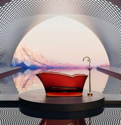 Creative Crystal Resin Bathtub