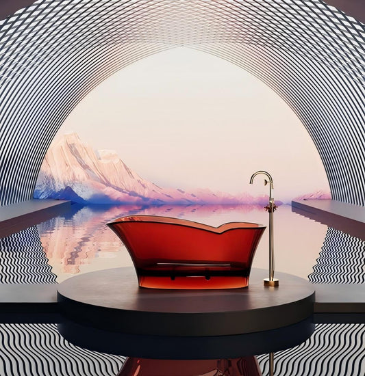 Creative Crystal Resin Bathtub