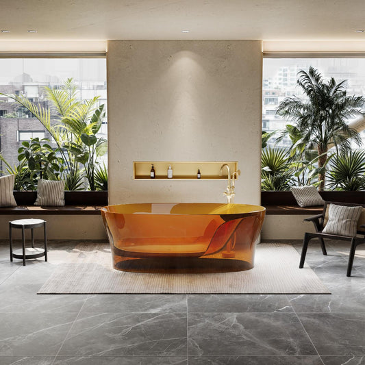 Amber Crystal Resin Bathtub