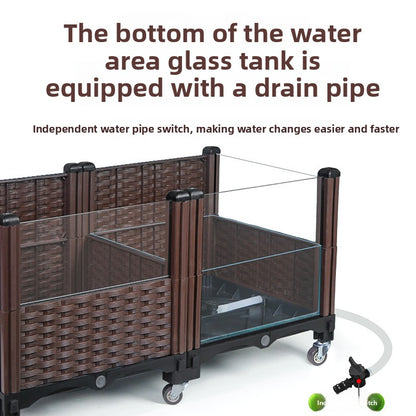 Large Landscape Glass Ecological Turtle Tank