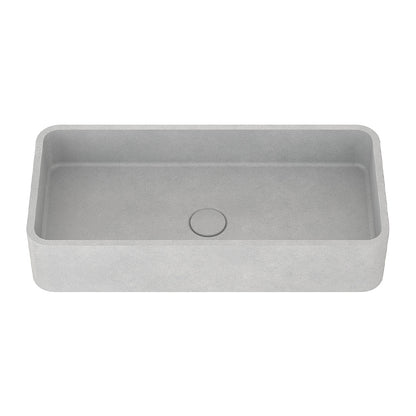 Rectangular Concrete Bathroom Wash Basin