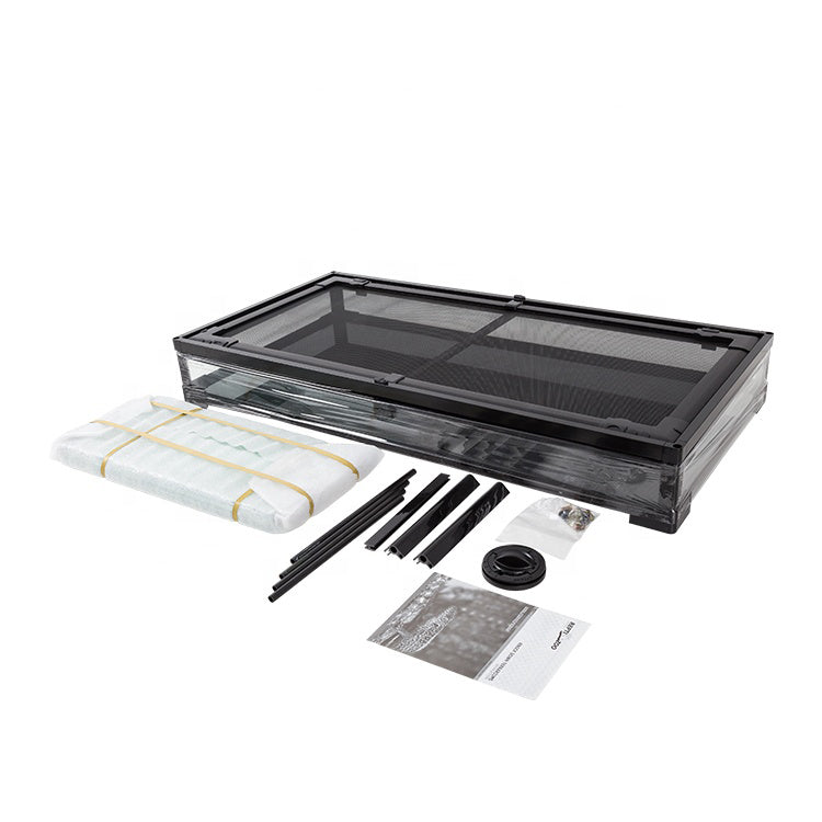 Black Full-Glass Custom Reptile Terrarium Reptile Tank