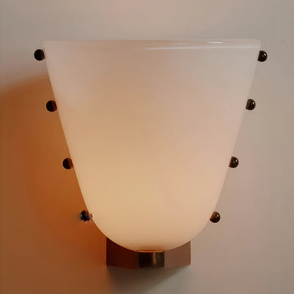 Vintage Green Glass Wall Sconce