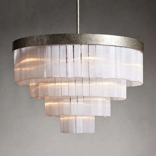 Hotel Foyer Custom Selenite Chandelier