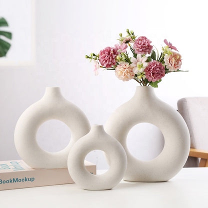 Nature Nordic Porcelain Circle Ceramic Vase