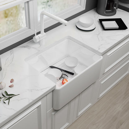24 Inch White Ceramic Undermount Kitchen Sink